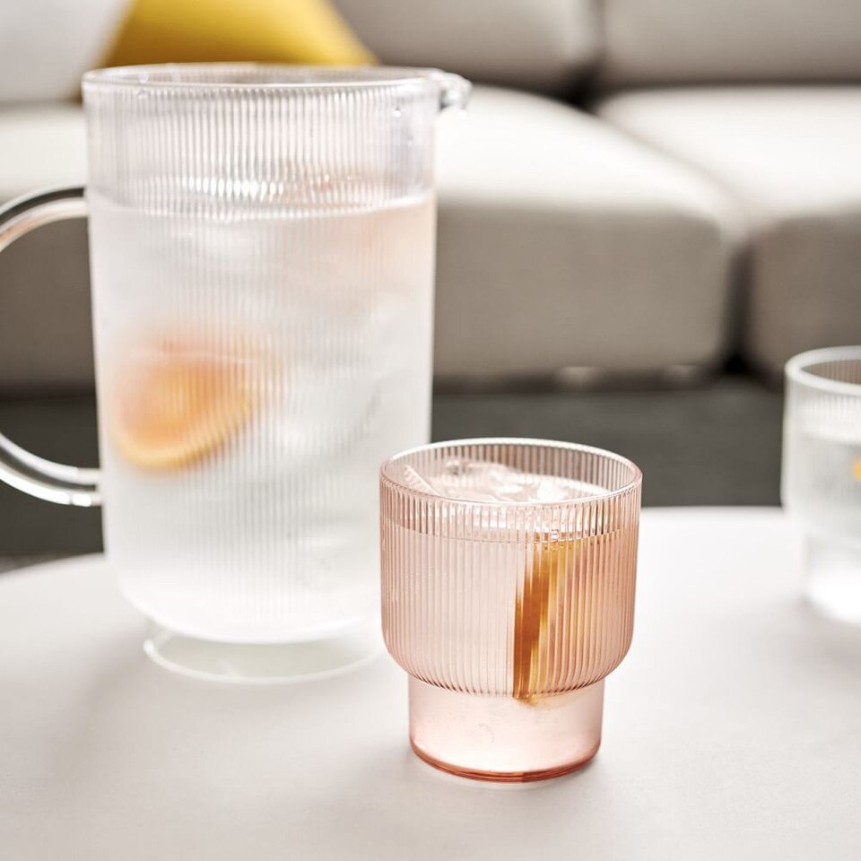 Fluted Acrylic Glassware